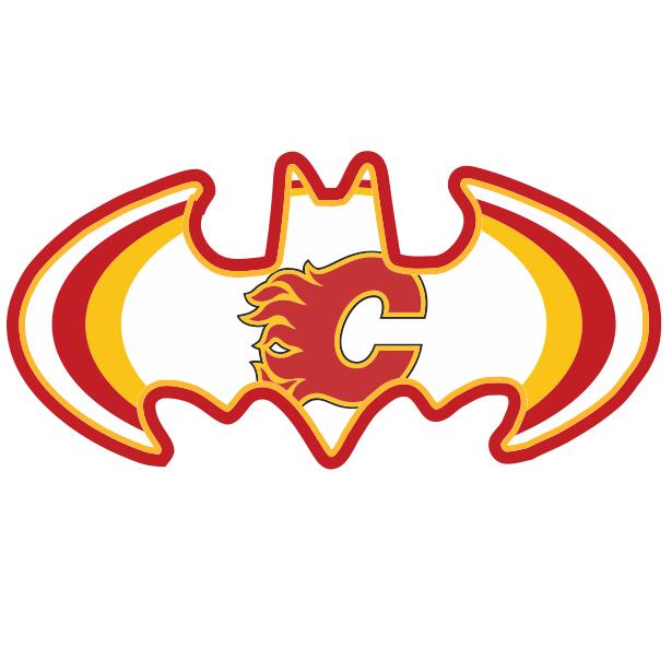 Calgary Flames Batman Logo fabric transfer